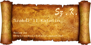 Szakáll Katalin névjegykártya