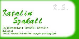 katalin szakall business card